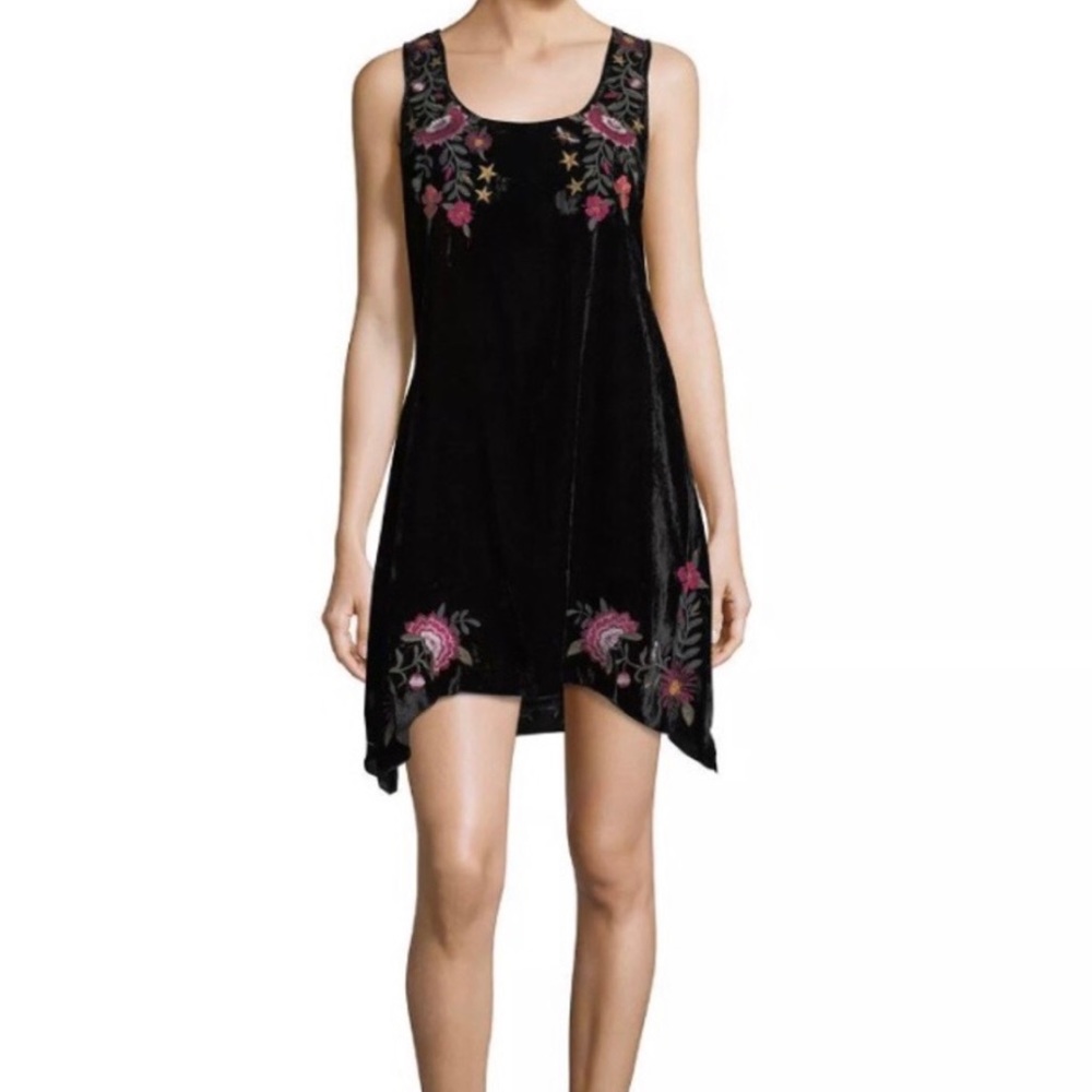 Johnny Was Emilia Embroidered Velvet dress